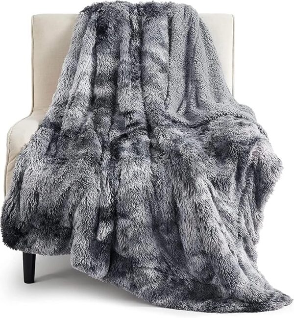 Fluffy Throw Blanket for Women Men